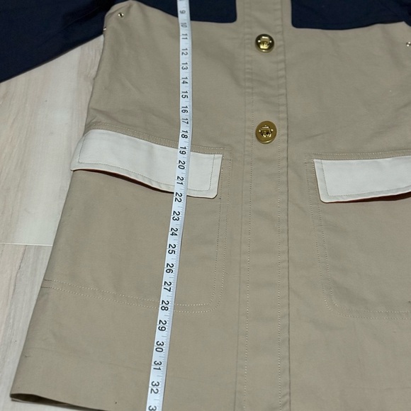 Coach Women's Trench Coat in Navy and Beige Size xs - Picture 14 of 15